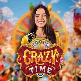 Official Live Casino logo: Crazy Time by Evolution at Casea Casino